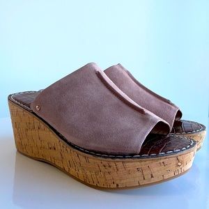 Sam Edelman Tan Suede Slide Wedge